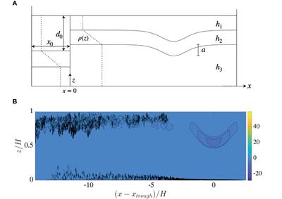 Tracer particle motion driven by vortex formation in the bottom boundary layer underneath internal solitary waves